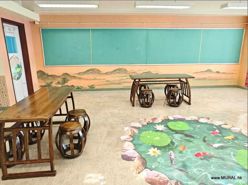 仿宣紙牆畫及耐磨地膠畫